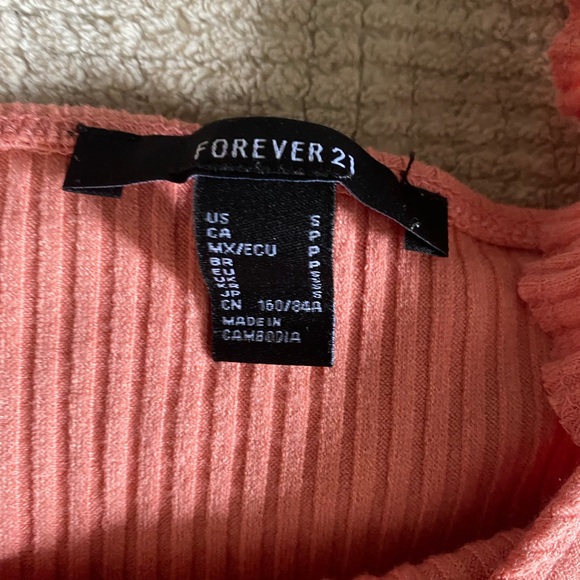 Ruffle pink/coral bodysuit - Picture 3 of 3